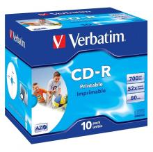 CD-Rohling VERBATIM PhotoPrintable 10er Jewel-Case 52x/700MB