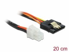 SATA Strom-Anschlusskabel für Lenovo 1x SATA 15-polig Buchse / P4 4-Pin St., 20cm