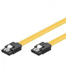 SATA Anschlusskabel  1.5/3/6GBs  2x L-Stecker gerade, 50cm mit Clip