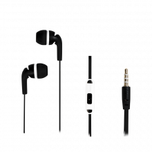 LogiLink Ohrhörer (In-Ear) für Handy, Tablet, MP3, etc., 3,5mm schwarz/weiss