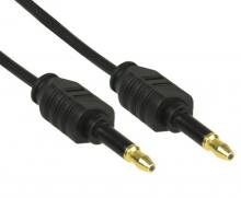 Multimedia optisches Audio-Kabel  2 Meter 1x Optical 3.5mm Stecker / 1x Optical 3.5mm Stecker, Lichtwellenleiter