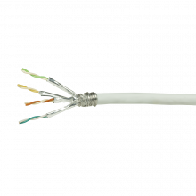 Netzwerk Installationskabel 100m Kabelrolle, Cat.7 unkonfektioniert, starr S/FTP
