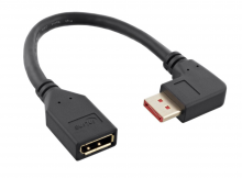 InLine DisplayPort Adapterkabel St/Bu 8K4K, rechts gewinkelt - 15cm