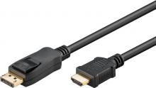 DisplayPort - HDMI Anschlusskabel 2 Meter 4K@50/60Hz DP/HDMI St/St, schwarz