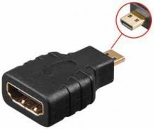 Micro-HDMI - HDMI Adapter  1x Micro-HDMI Stecker / 1x HDMI Buchse