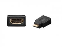 Mini-HDMI - HDMI Adapter  1x Mini-HDMI Stecker / 1x HDMI Buchse