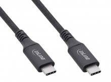 USB C/C USB4 Kabel 0,5 M. - USB C-Stecker > USB 3.2 C-Stecker, schwarz