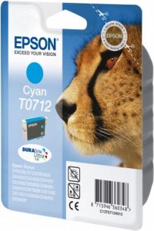 Epson T0712 Tintenpatrone (Gepard) für D78 D92 D120 DX4050 DX5000, DURABrite, cyan