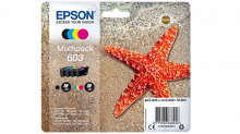 Epson 603 Multipack Tinte (Seestern) für Expression Home XP + WF 28xx, DURABrite schwarz, cyan, magenta + gelb