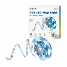RGB-LED-Band 3 Meter mit Fernbedienung, selbstklebend, USB