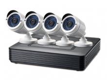 LevelOne DSK-4001 IPCam 4-Kanal CCTV Überwachungskit mit 4xCam