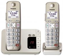 Panasonic KX-TGE262 DUO Funktelefon mit Anrufbeantworter + Zusatzhandy, DECT, grau