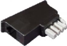 TAE Adapter  TAE/N-Stecker auf Western-Buchse (RJ11), 4 polig belegt